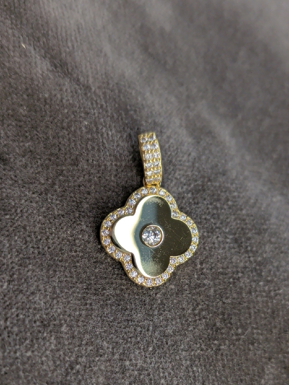 Clover Pendant With Cubic Zirconia Accents